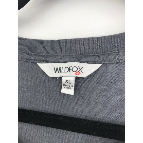 Wildfox Sunny Days Graphic Cotton T-Shirt Gray XL - Picture 5 of 7